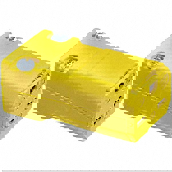 Straight Blade Connector: Industrial, 6-15R, 250VAC, Yellow